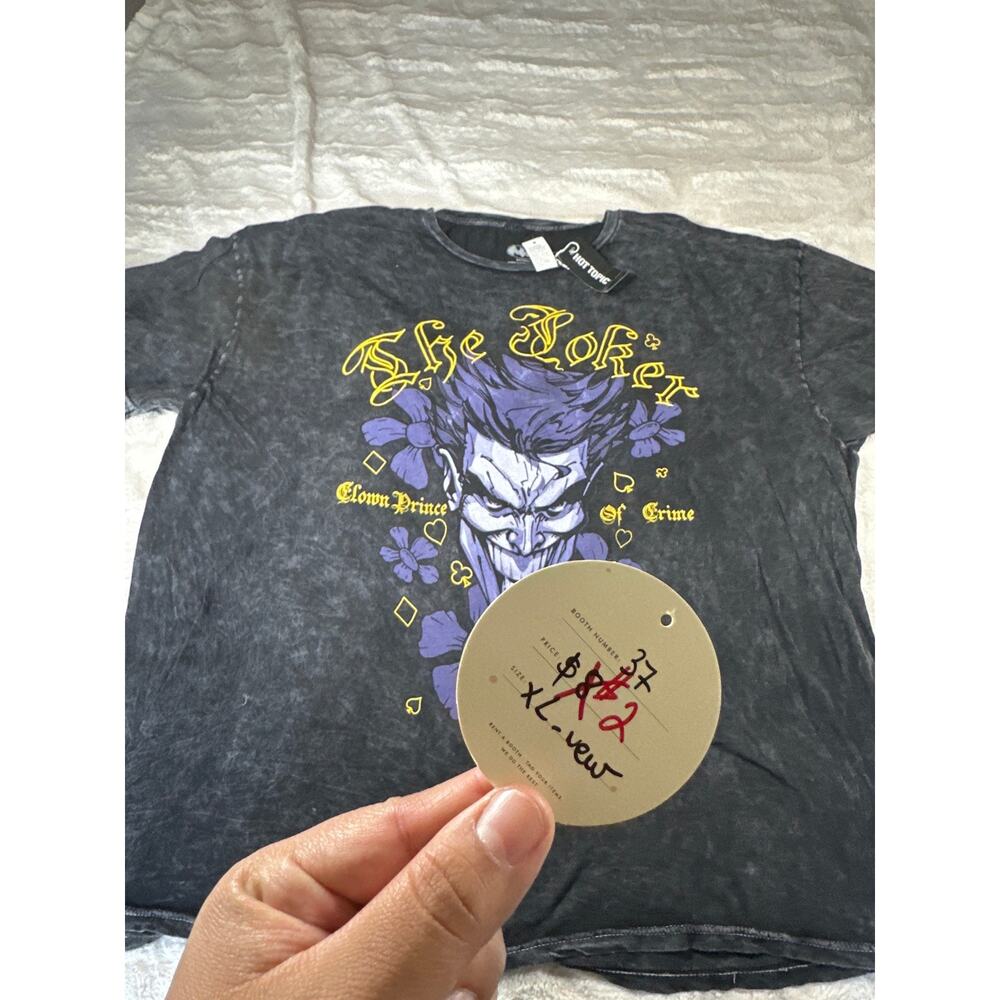 The Joker Batman clown prince Grunge Hot topic tee XL 100% cotton T-Shirt